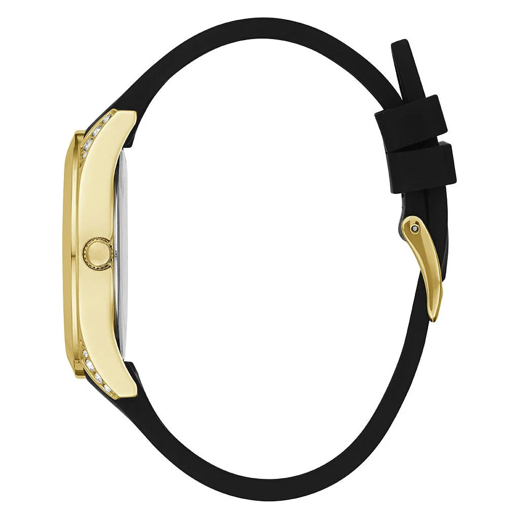 Guess - Femmes - Quartz Black Silicone Strap Gold 39mm - GW0109L1