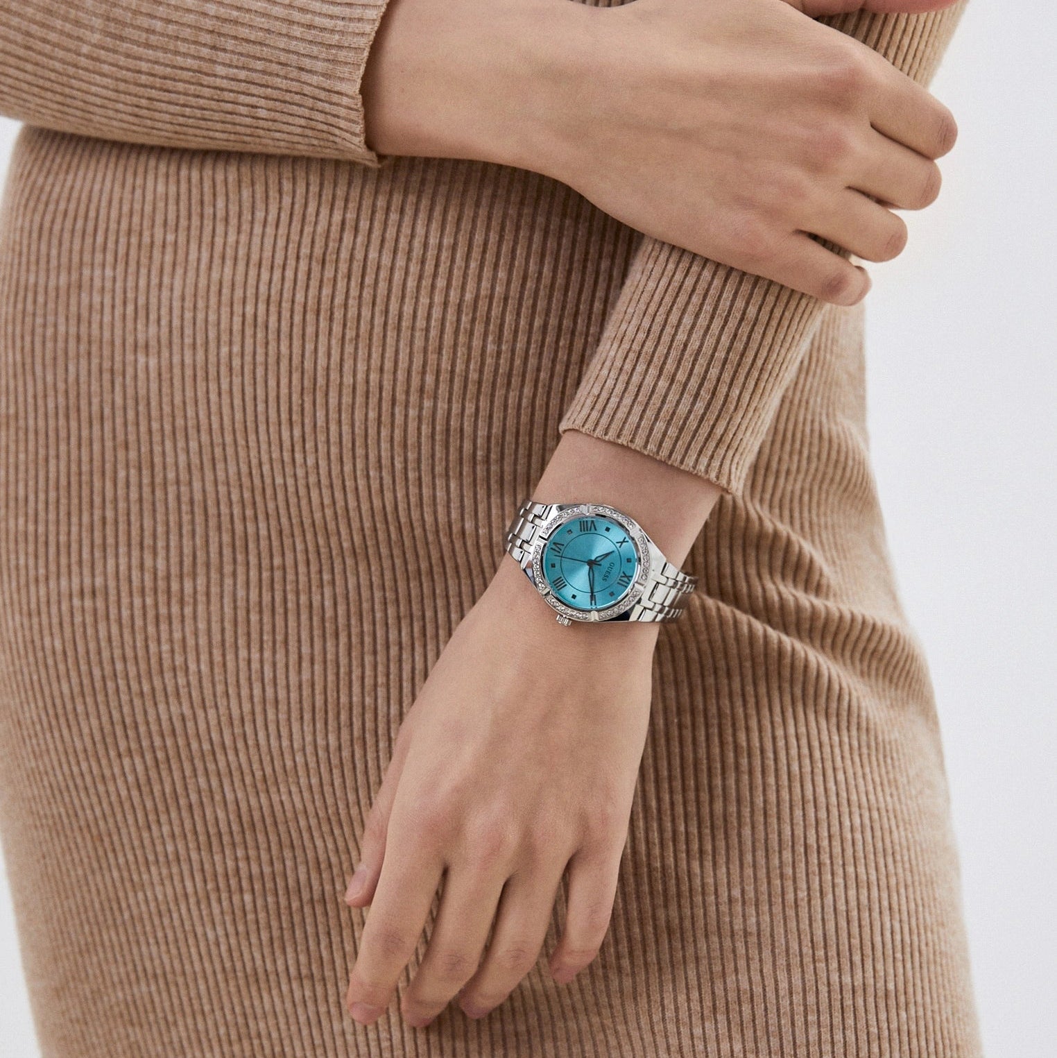 Guess - Femmes - Cosmo Blue Dial Silver Tone 26mm - GW0033L7